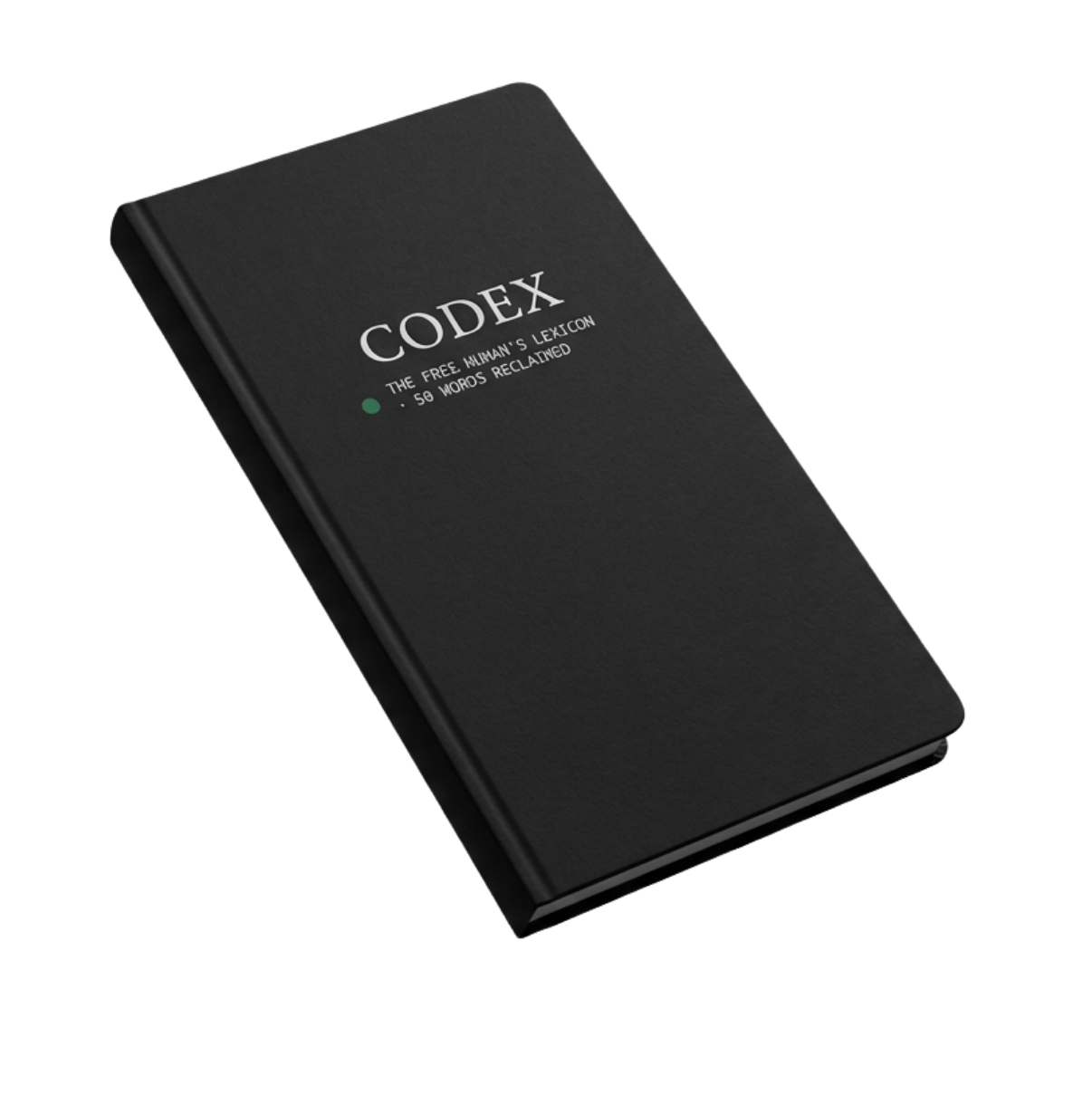 The Codex — slim matte black notebook